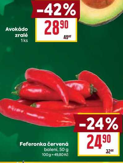 Feferonka červená balení, 50 g