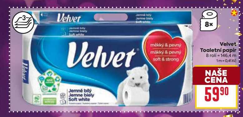 Velvet Toaletní papír 8 rolí 