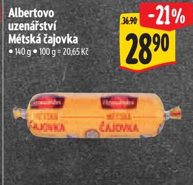 Albertovo uzenářství Métská čajovka, 140 g