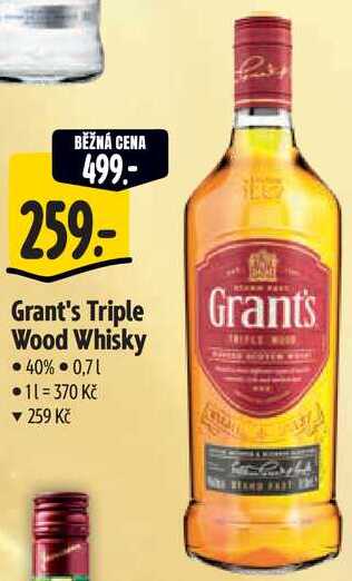Grant's Triple Wood Whisky, 0,7 l
