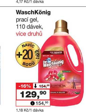 Waschkönig prací gel, 110 dávek
