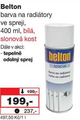 Belton barva na radiátory ve spreji, 400 ml