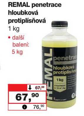 REMAL penetrace hloubková protiplísňová 1 kg 