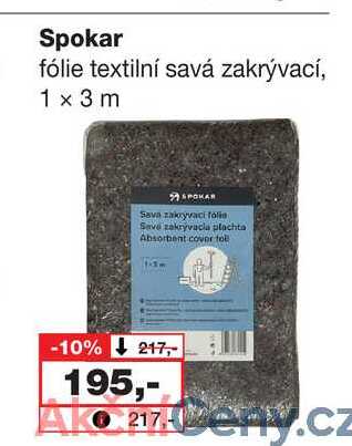Spokar fólie textilní savá zakrývací, 1 x 3 m 