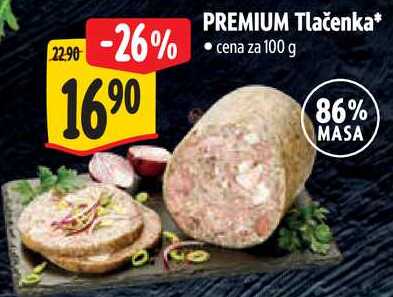 PREMIUM Tlačenka, cena za 100 g 