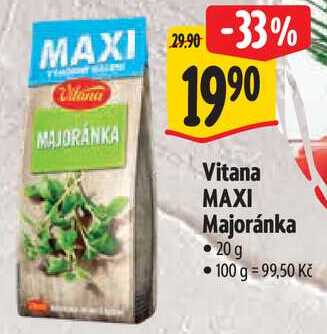 Vitana MAXI Majoránka, 20 g