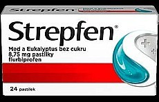 Strepfen Med a Eukalyptus bez cukru 24 pastilek