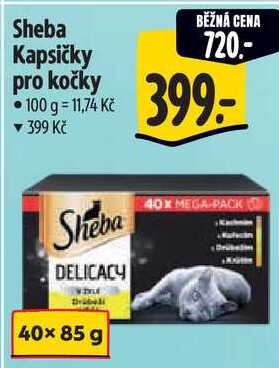 Sheba Kapsičky pro kočky, 40x 85 g