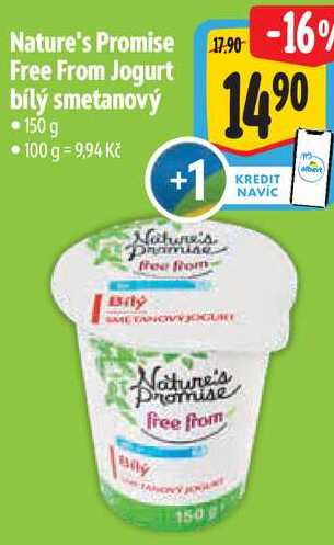 Nature's Promise Free From Jogurt bílý smetanový, 150 g