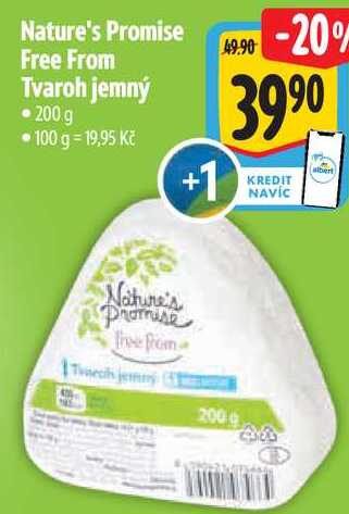 Nature's Promise Free From Tvaroh jemný, 200 g