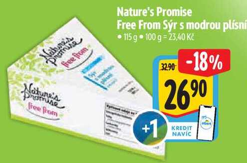 Nature's Promise Free From Sýr s modrou plísní, 115 g 