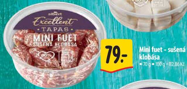 Mini fuet-sušená klobása, 70 g