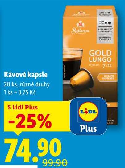 Kávové kapsle, 20 ks