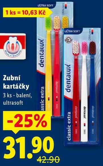 Zubní kartáčky, 3 ks 