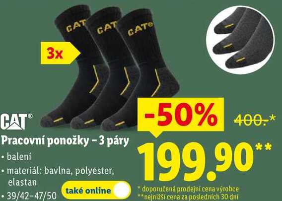 Pracovní ponožky - 3 páry 