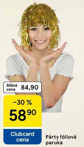 Párty fóliová paruka 