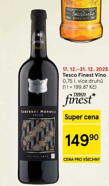 Tesco Finest Víno, 0.75 l
