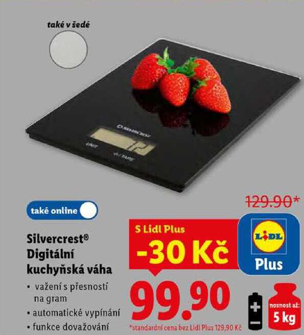 Silvercrest Digitální kuchyňská váha