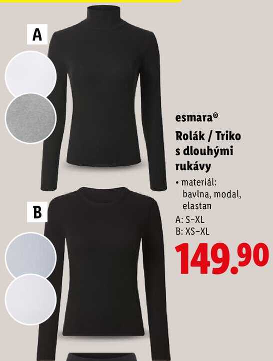esmara Rolák/Triko s dlouhými rukávy 