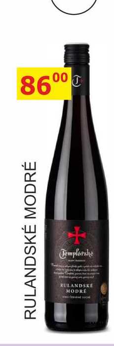 Templářské sklepy 0,75l RULANDSKÉ MODRÉ 