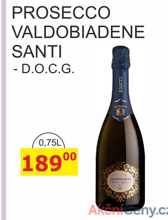 PROSECCO VALDOBIADENE SANTI - D.O.C.G. 0,75L 
