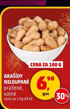 ARAŠÍDY NELOUPANÉ pražené, 100 g
