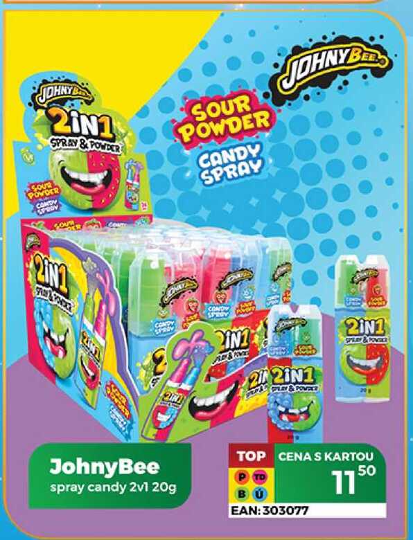 JohnyBee spray candy 2v1 20g