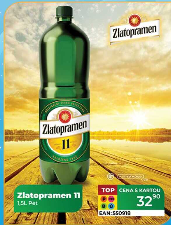 Zlatopramen 11 pivo ležák světlý 0,4l 0.4l, 