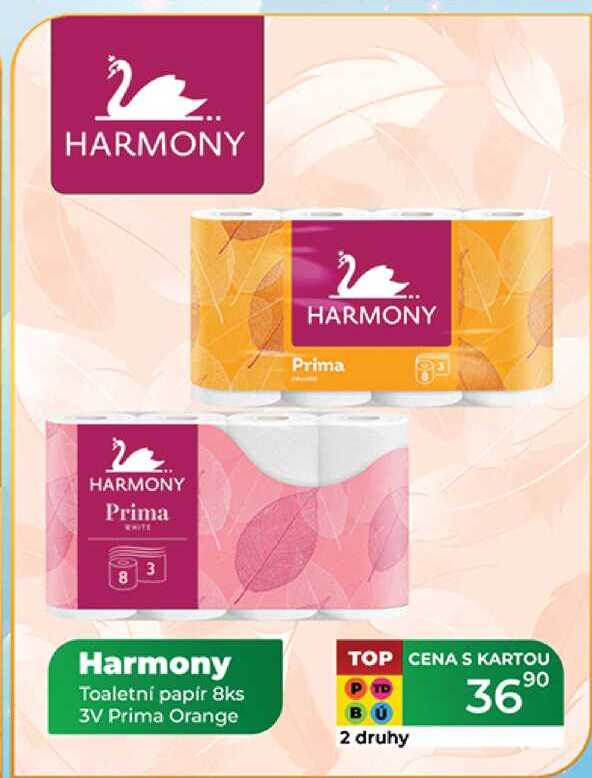 Harmony Toaletní papír 8ks 3V Prima Orange 