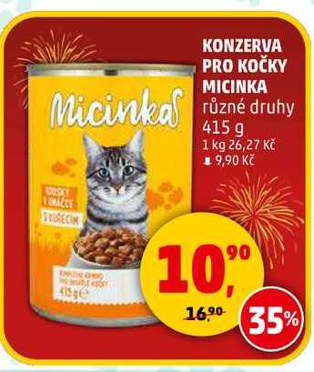 KONZERVA PRO KOČKY MICINKA, 415 g 
