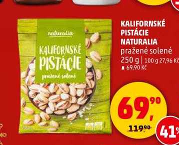 KALIFORNSKÉ PISTÁCIE NATURALIA pražené solené, 250 g