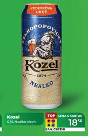 Kozel 0.5L Nealko plech  