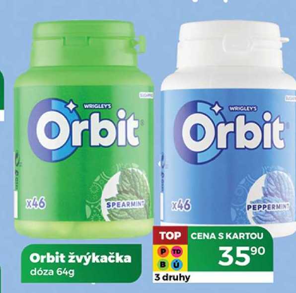 Orbit žvýkačka dóza 64g  