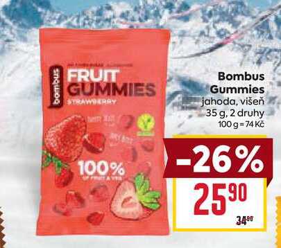 Bombus Gummies jahoda, višeň 35 g