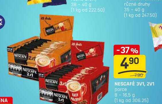 NESCAFÉ 3V1, 2V1 porce 8-16,5 g