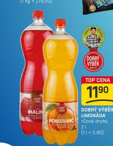 DOBRÝ VÝBĚR LIMONÁDA různé druhy 2l