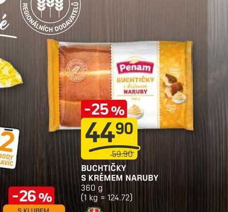 BUCHTIČKY S KRÉMEM NARUBY 360 g