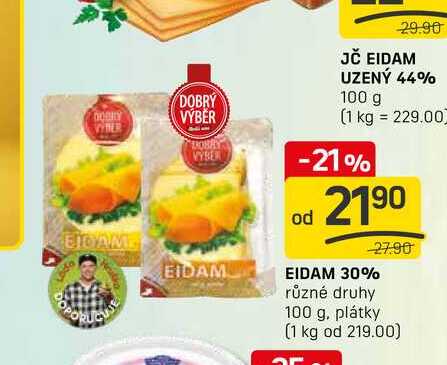 EIDAM 30% různé druhy 100 g