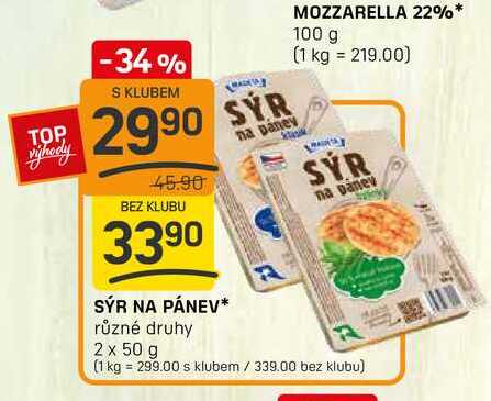 SÝR na pánev 2x50g