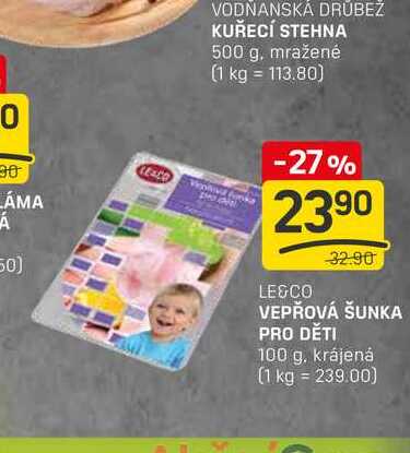 VEPŘOVÁ ŠUNKA PRO DĚTI 100 g