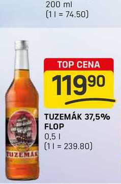 TUZEMÁK 37,5% FLOP 0,5l