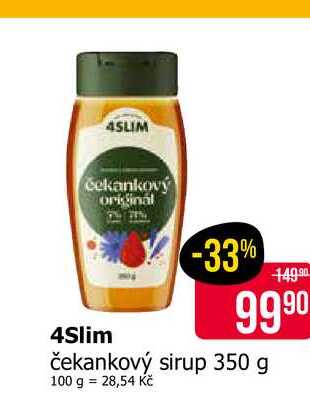 4Slim čekankový sirup 350 g 