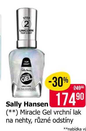 Sally Hansen Miracle Gel vrchní lak na nehty, různé odstíny