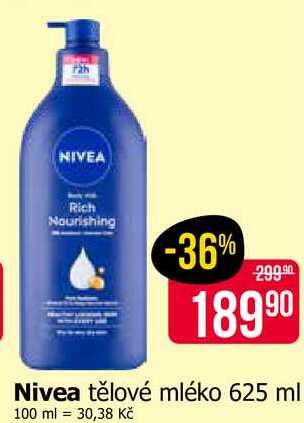 Nivea tělové mléko 625 ml 