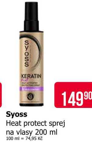 Syoss Heat protect sprej na vlasy 200 ml