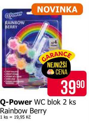 Q-Power WC blok 2 ks Rainbow Berry 