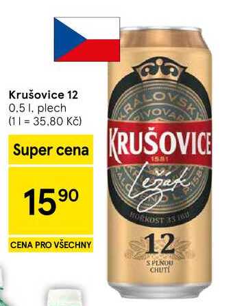 Krušovice 12, 0.5 l