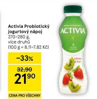 Activia Probiotický jogurtový nápoj, 270-280 g  v akci