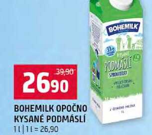 BOHEMILK OPOČNO KYSANÉ PODMÁSLÍ 1l