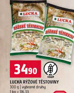 LUCKA RÝŽOVÉ TĚSTOVINY 300 g vybrané druhy
